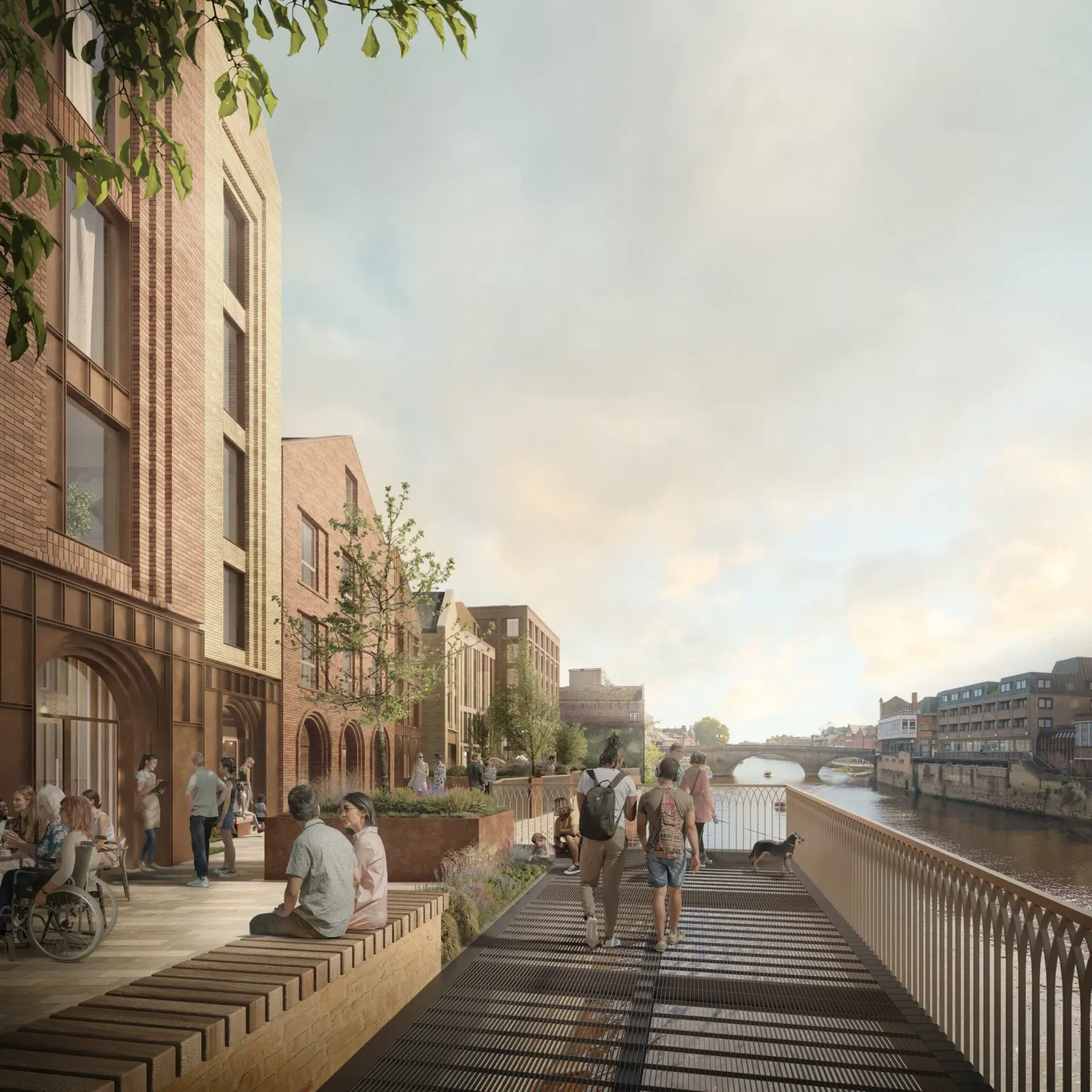 Coney Street Riverside vision riverside walkway