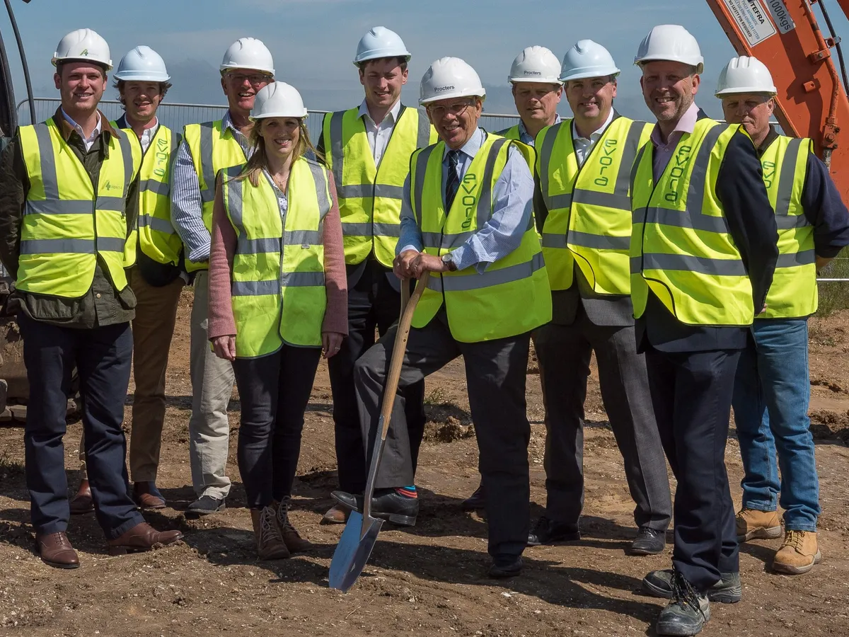 Breaking ground on a development