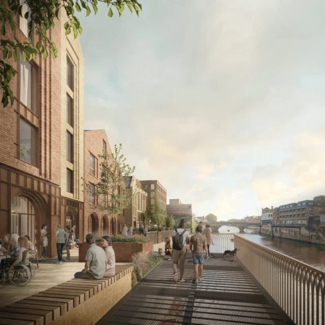 Coney Street Riverside vision riverside walkway